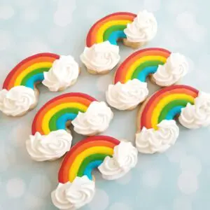 Six rainbow gate decorated Cookies