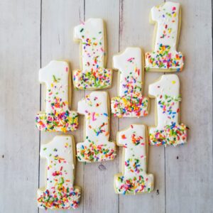 Eight One shape decorated Cookies