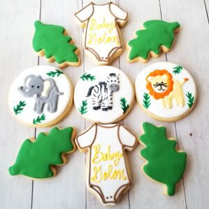 Nine tree and round shape decorated Cookies