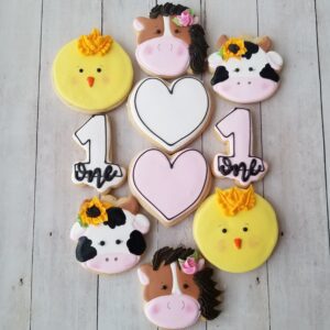 Colorful heart shape decorated Cookies