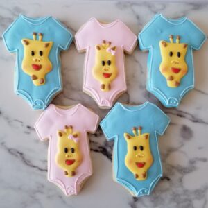 Five dress shape decorated Cookies