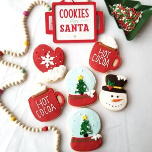 Winter Santa decorated Cookies