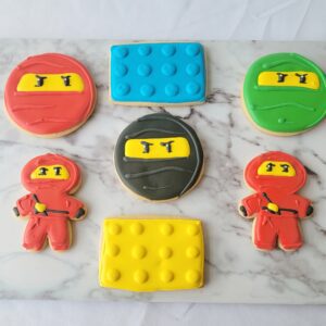 Seven colorful decorated Cookies