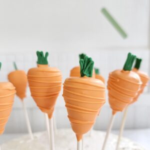 Carrot shape decorated Cake Pops