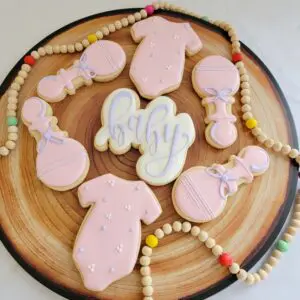Seven dress shape decorated Cookies