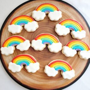 Eight rainbow gate decorated Cookies