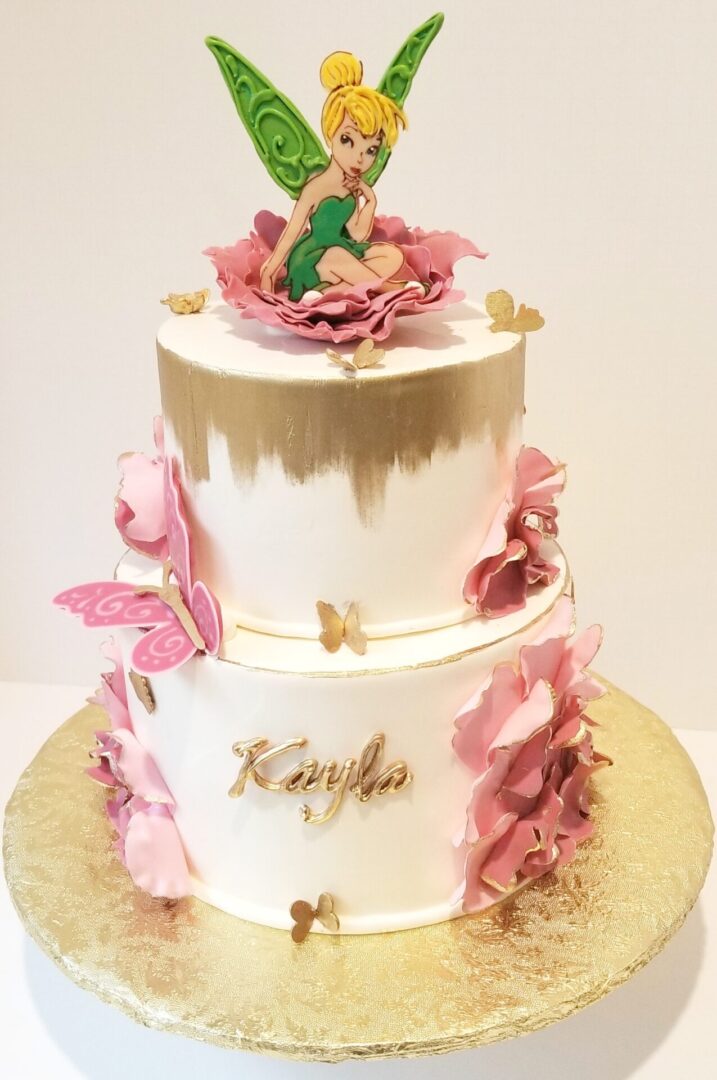 Two tier Kayla Girl Birthday Cake
