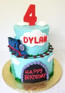 Two tier Dylan 4th Boy Birthday Cake