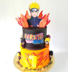 Two tier Naruto Boy Birthday Cake