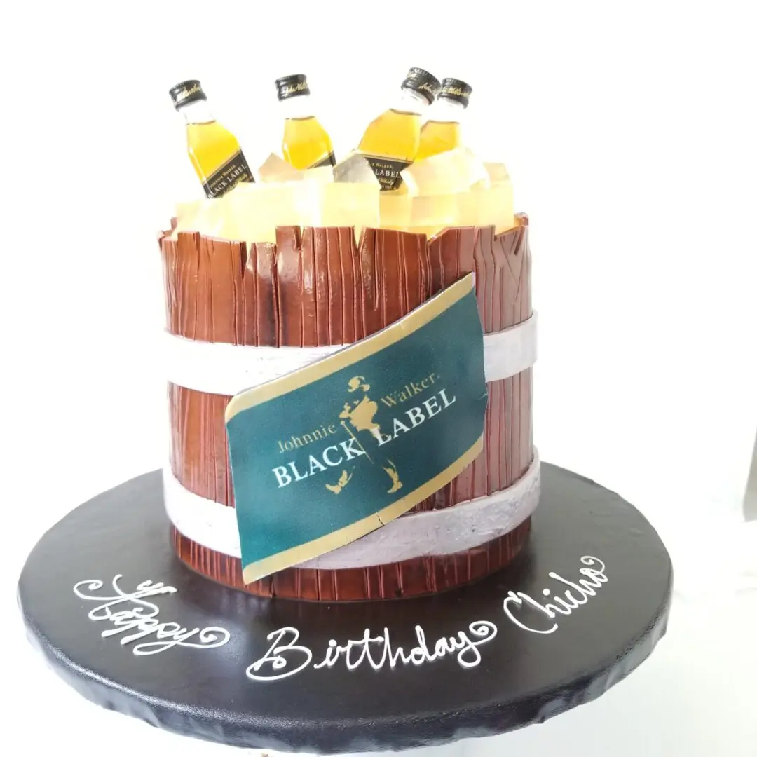Black Label 3D decorated Cakes