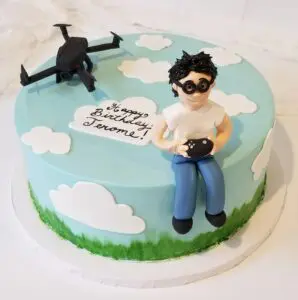 Drone operating Boy Birthday Cake