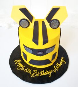Yellow and black Boy Birthday Cake