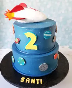 Two tier Santi 2ndBoy Birthday Cake