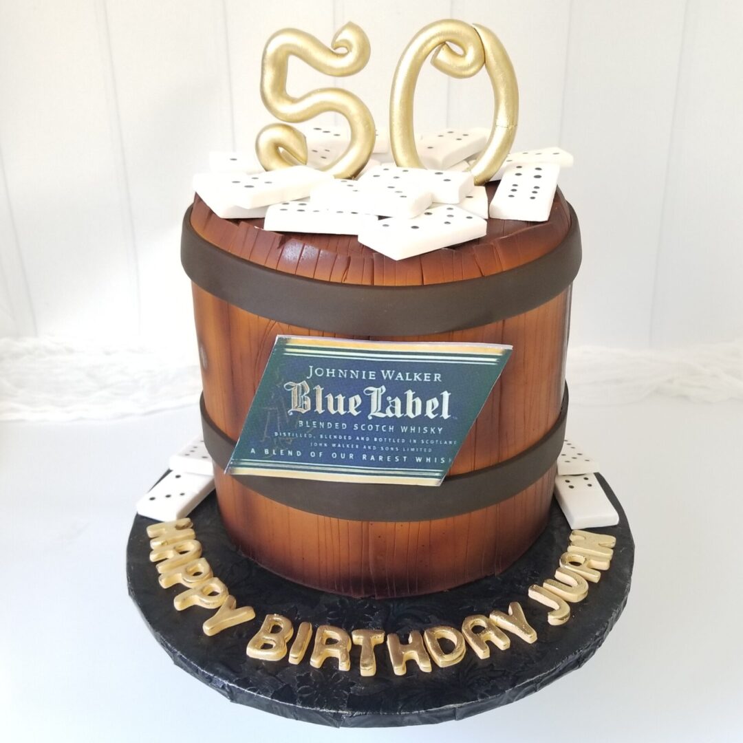 Fifty Blue Label 3D decorated Cakes