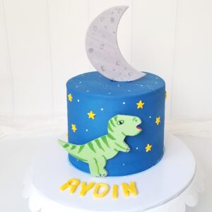 Moon and start Aydin Boy Birthday Cake
