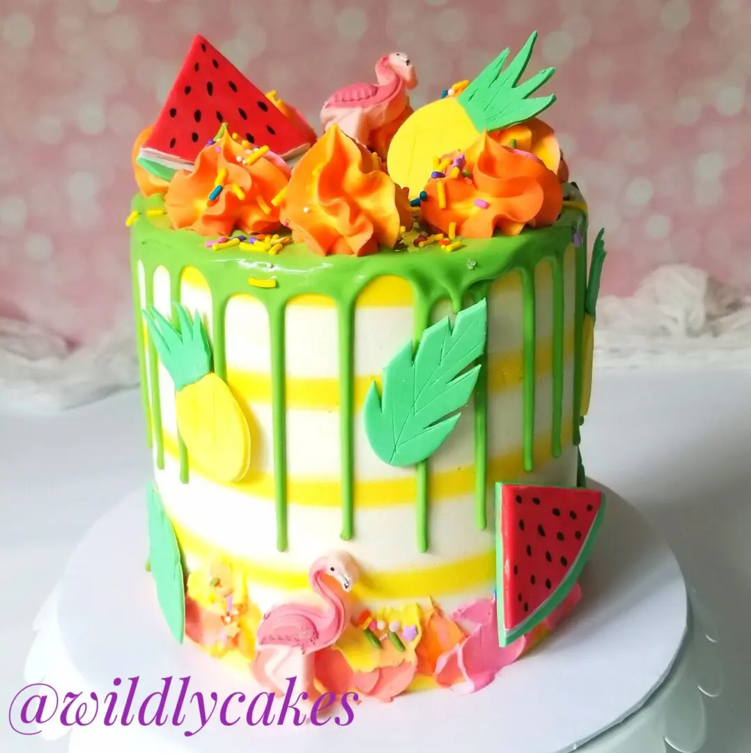 Fruits slice colorful Girl Birthday Cake