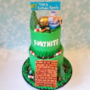 Two tier Fortnite Boy Birthday Cake