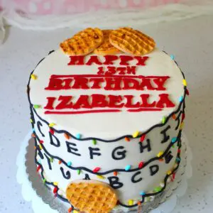 Alphabetical 13th Izabella Boy Birthday Cake