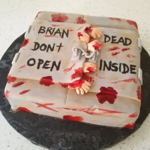 Brain don't Open Dead Inside Boy Birthday Cake