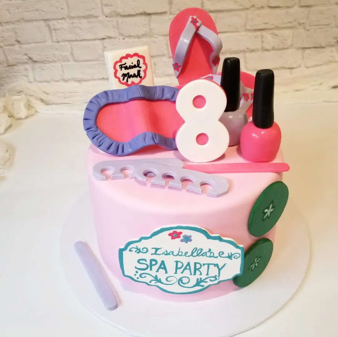 Spa party Girl Birthday Cake