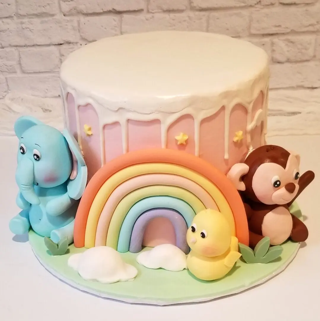 Cartoon characters Girl Birthday Cake