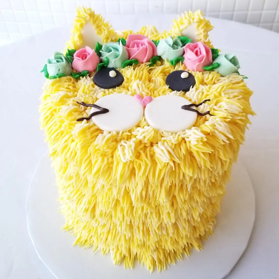 Yellow and rose sparkle Girl Birthday Cake