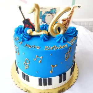16th musical Boy Birthday Cake