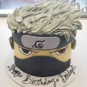 Grey mask hair Boy Birthday Cake
