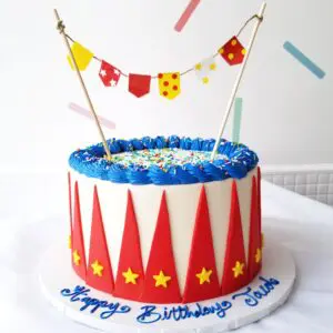 Hanging wishes red and blue Boy Birthday Cake