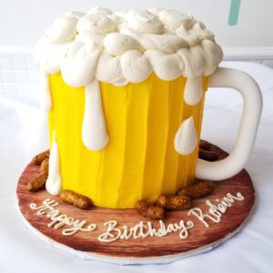 Yellow cup Boy Birthday Cake