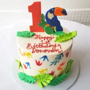 Leaf theme 15th Boy Birthday Cake