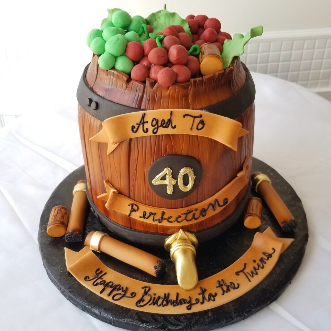 Aged to Forty 3D decorated Cakes