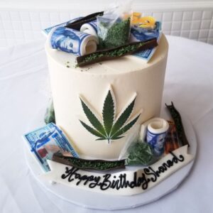 Leaf and money Boy Birthday Cake