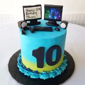 Desktop screen 10th Boy Birthday Cake