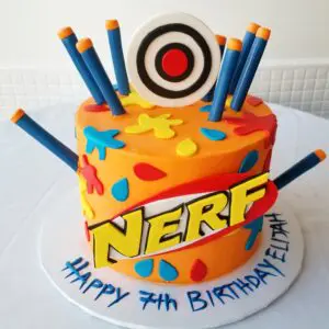 Nerf 7th Boy Birthday Cake