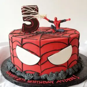 Spiderman 5th Boy Birthday Cake