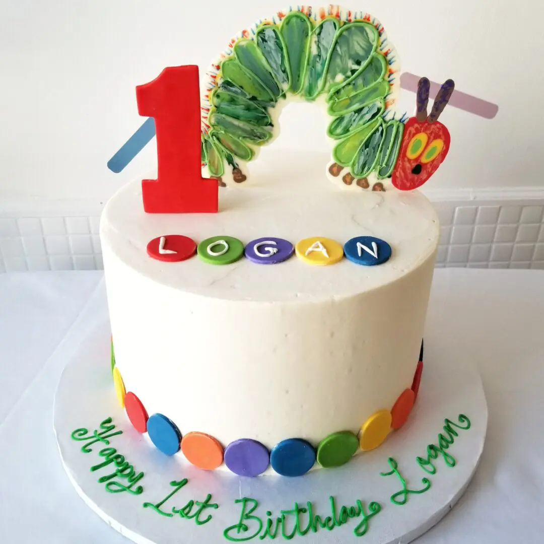 Logan 1st Girl Birthday Cake