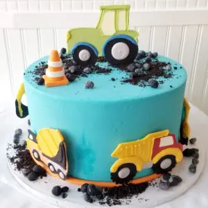 Sky blue car Boy Birthday Cake