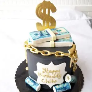 Dollar and money Boy Birthday Cake