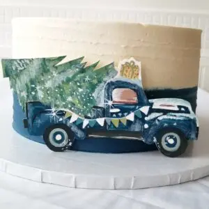 Blue car Boy Birthday Cake