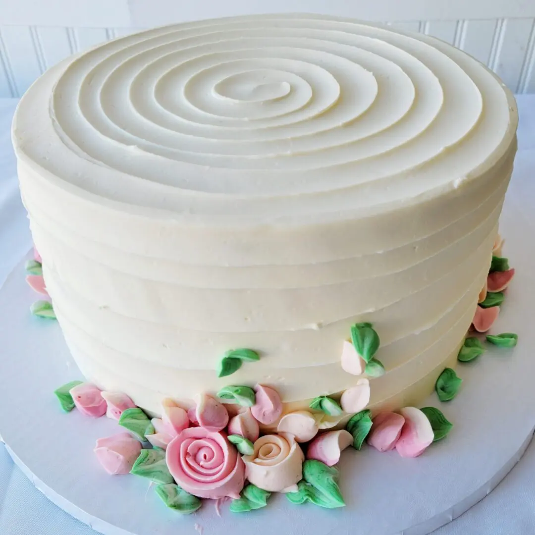 White round Girl Birthday Cake