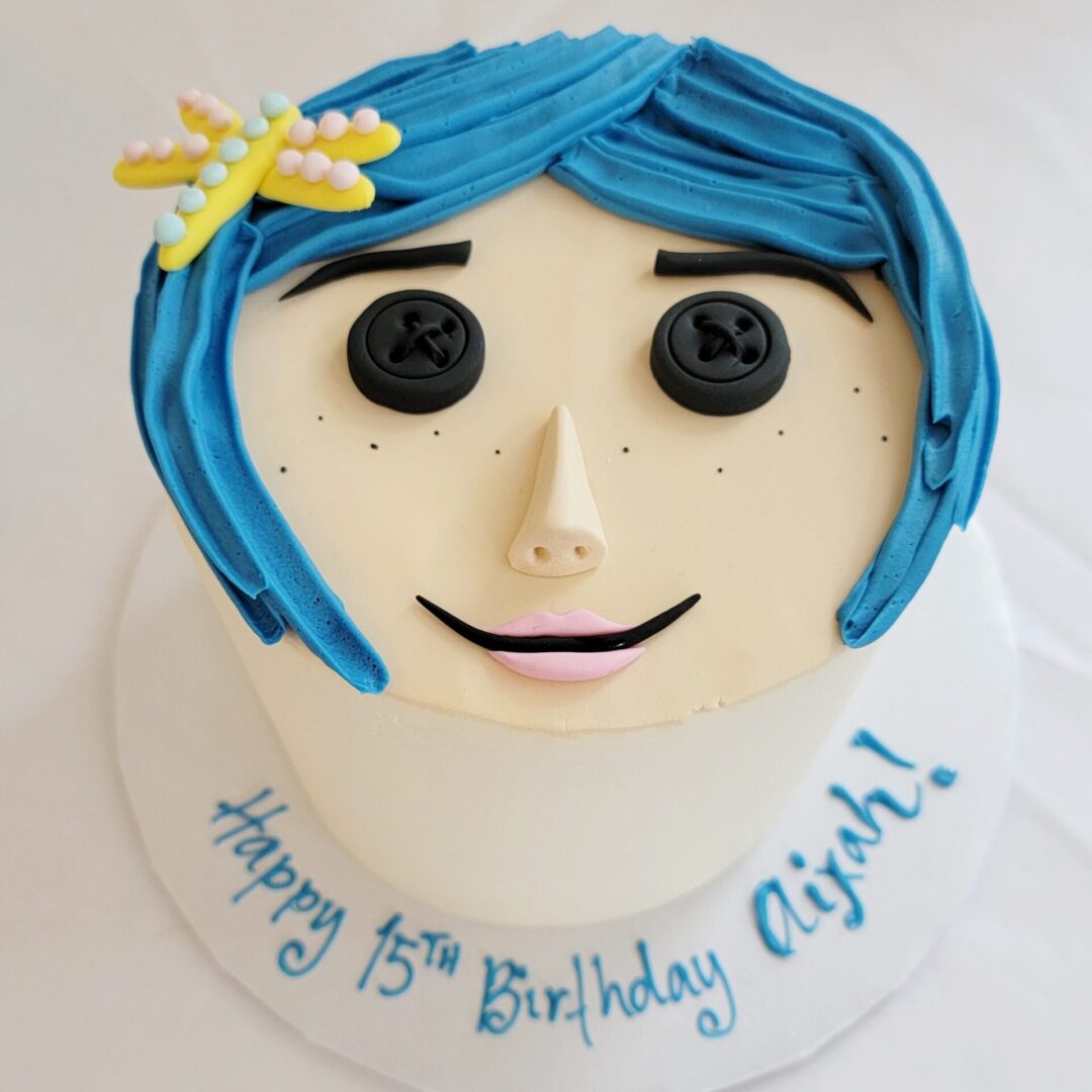 Boy face Girl Birthday Cake