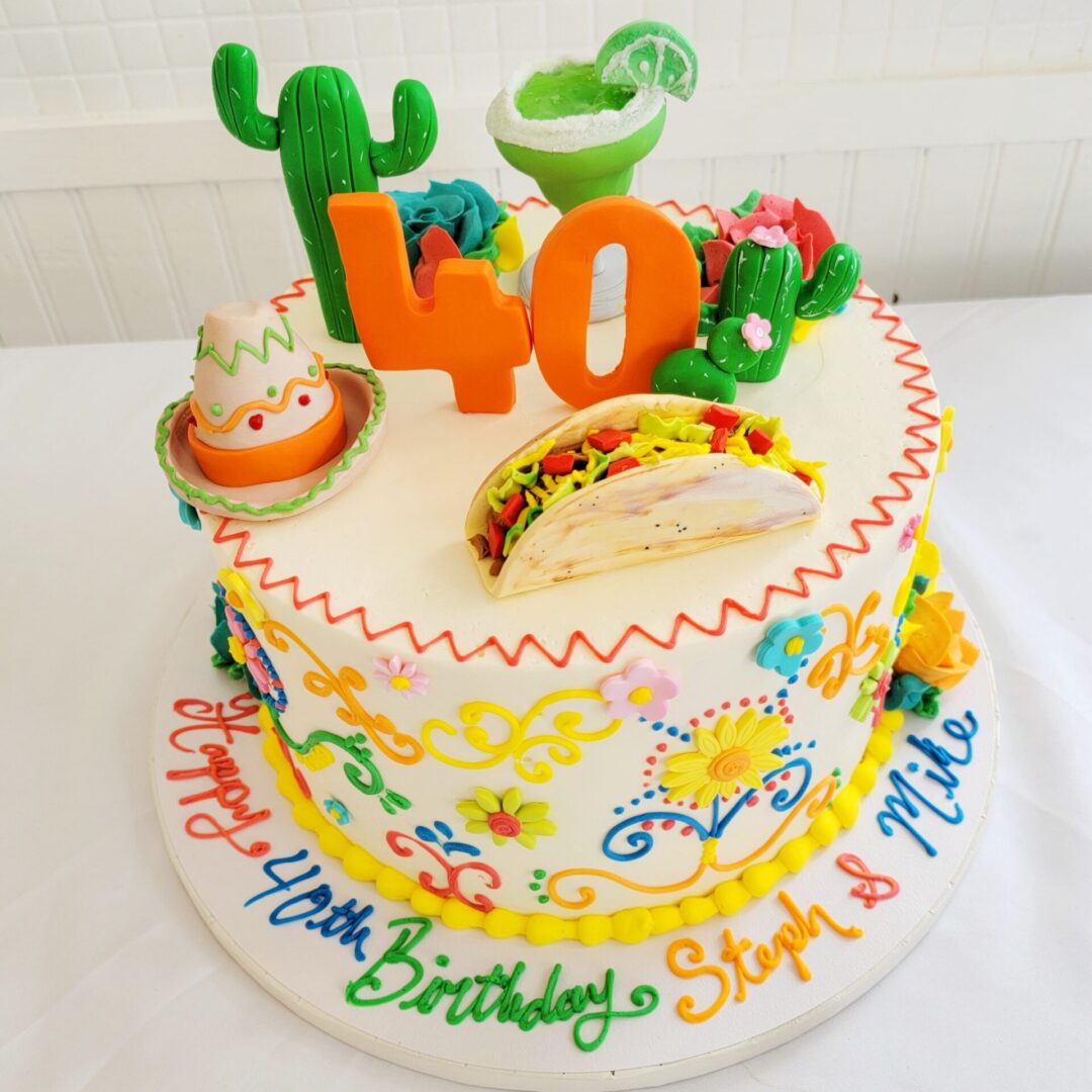 Steph and Mira 40th Girl Birthday Cake