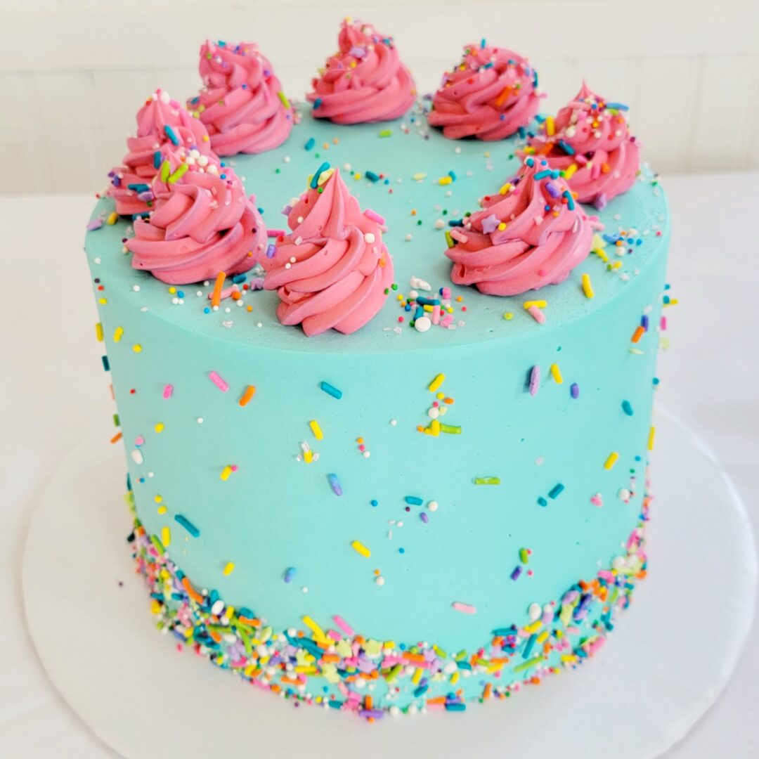 Pink sprinkle Girl Birthday Cake