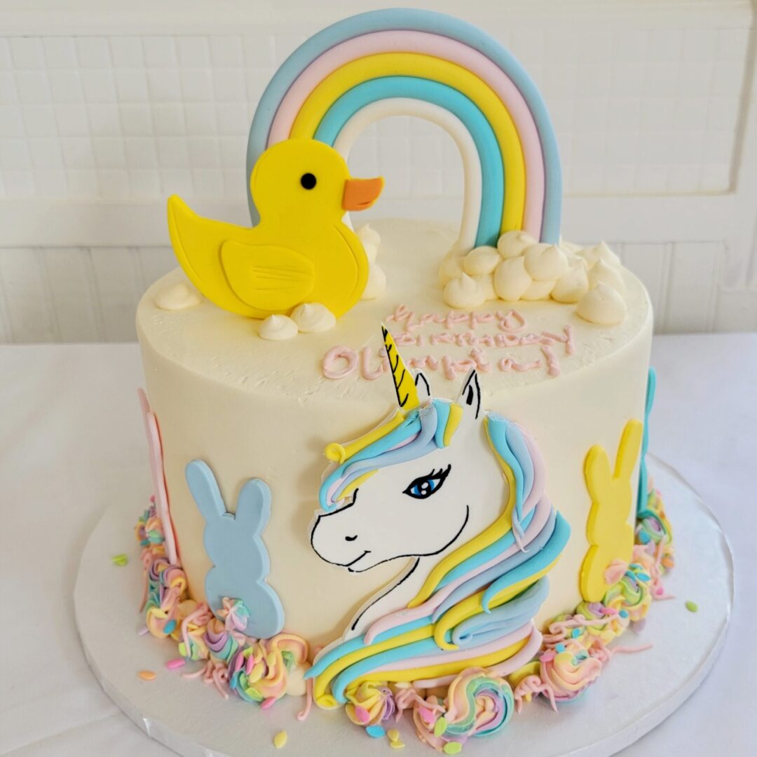 Animal decorated Girl Birthday Cake