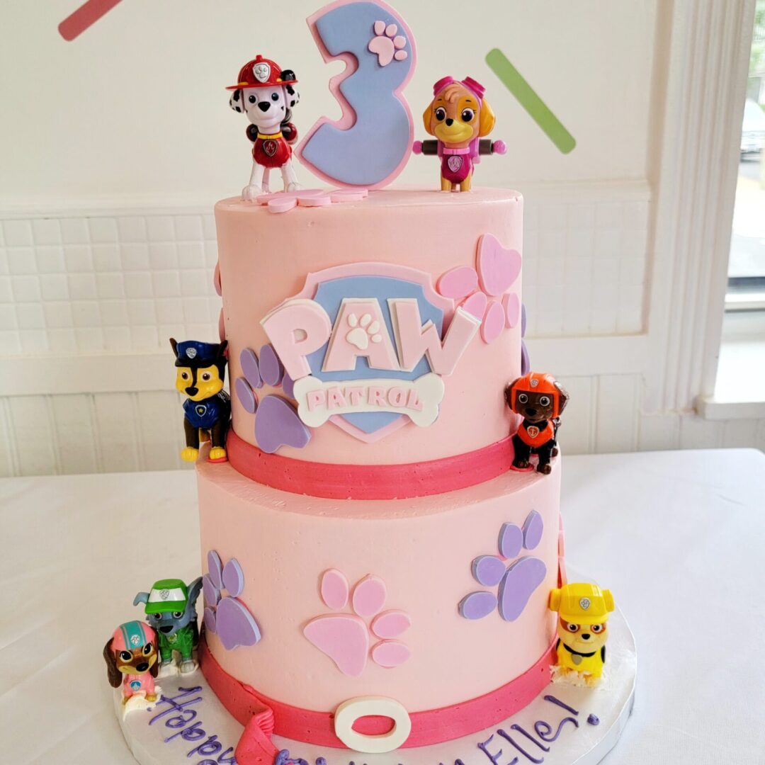 Pink PAW patrol 3rd Girl Birthday Cake