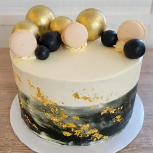 Black and golden cookies Boy Birthday Cake