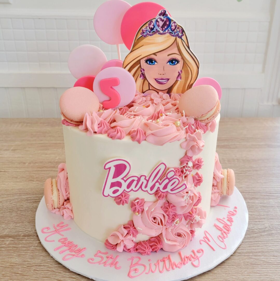 Barbie doll theme Girl Birthday Cake