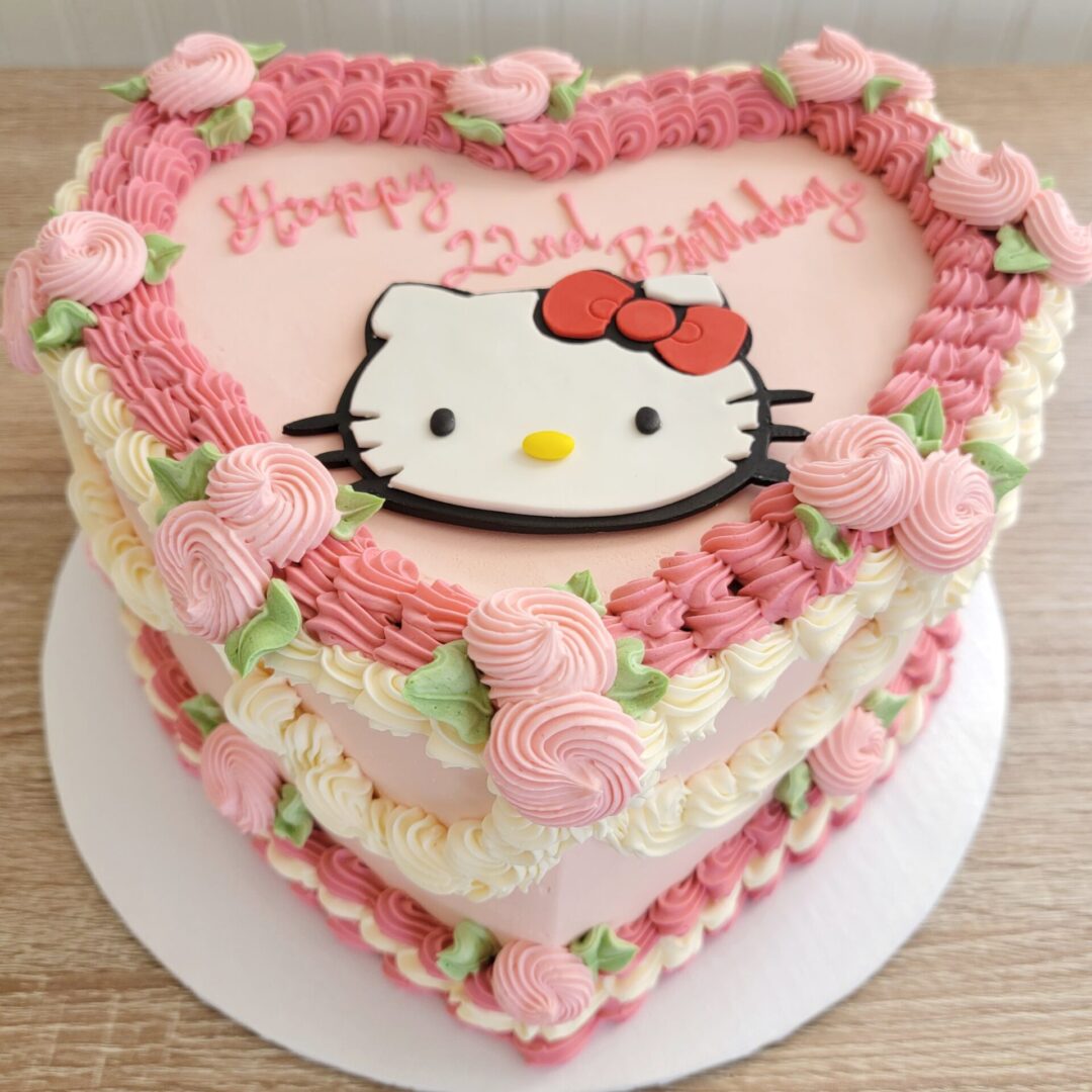 Love shape 22nd Girl Birthday Cake