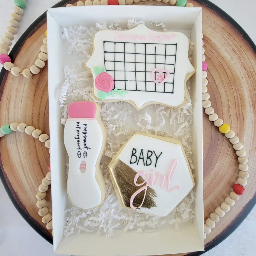 Personalised Baby Announcement Cookie Favours - Bellaboosgifts